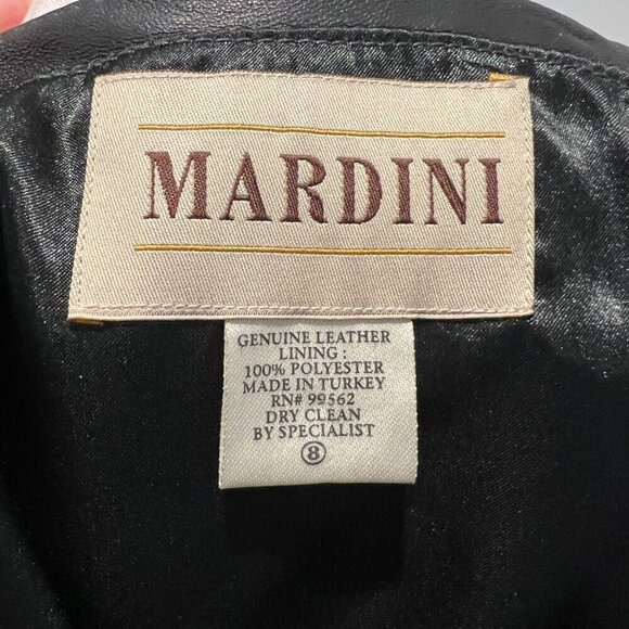 NWT Mardini Gray Leather Pencil Skirt, SIze 8 - Picture 15 of 16